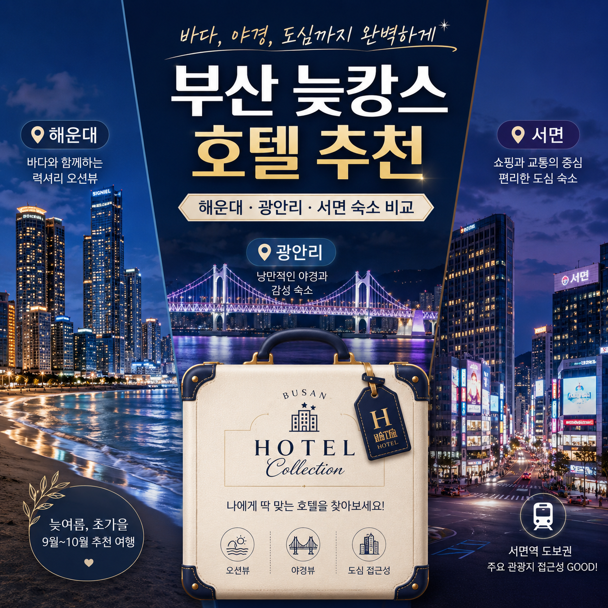 2026 부산 늦캉스 호텔 추천과 해운대 광안리 서면 가성비 숙소를 비교한 대표 이미지
