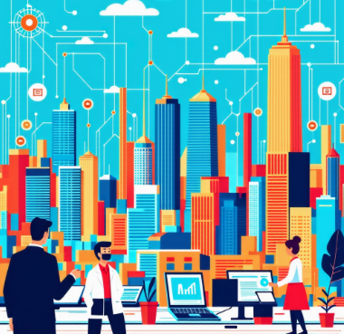 미국, 유럽, 아시아가 AI를 통해 자본주의 성장하는 이미지