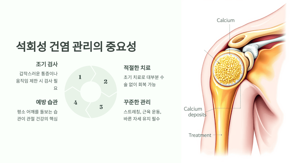 석회성 건염 관리의 중요성