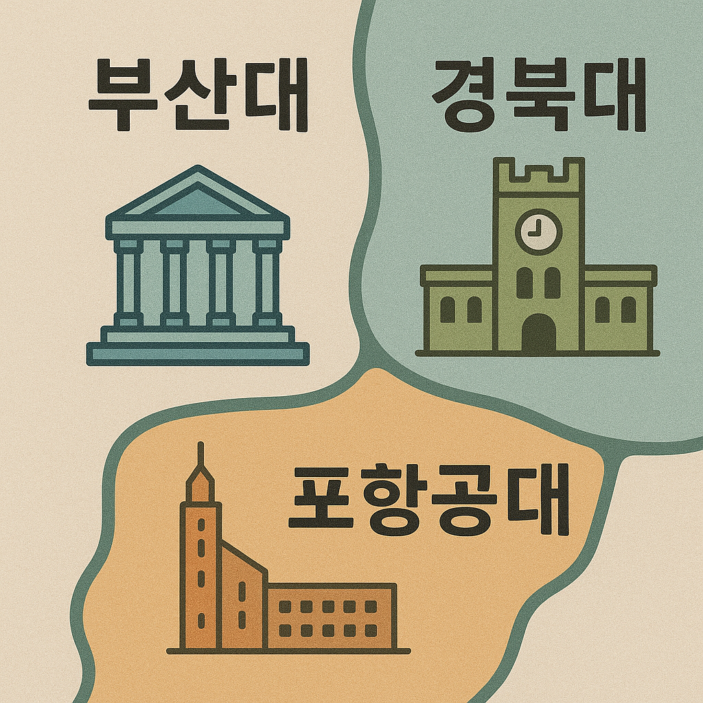 부산대,경북대,포항공대 사진