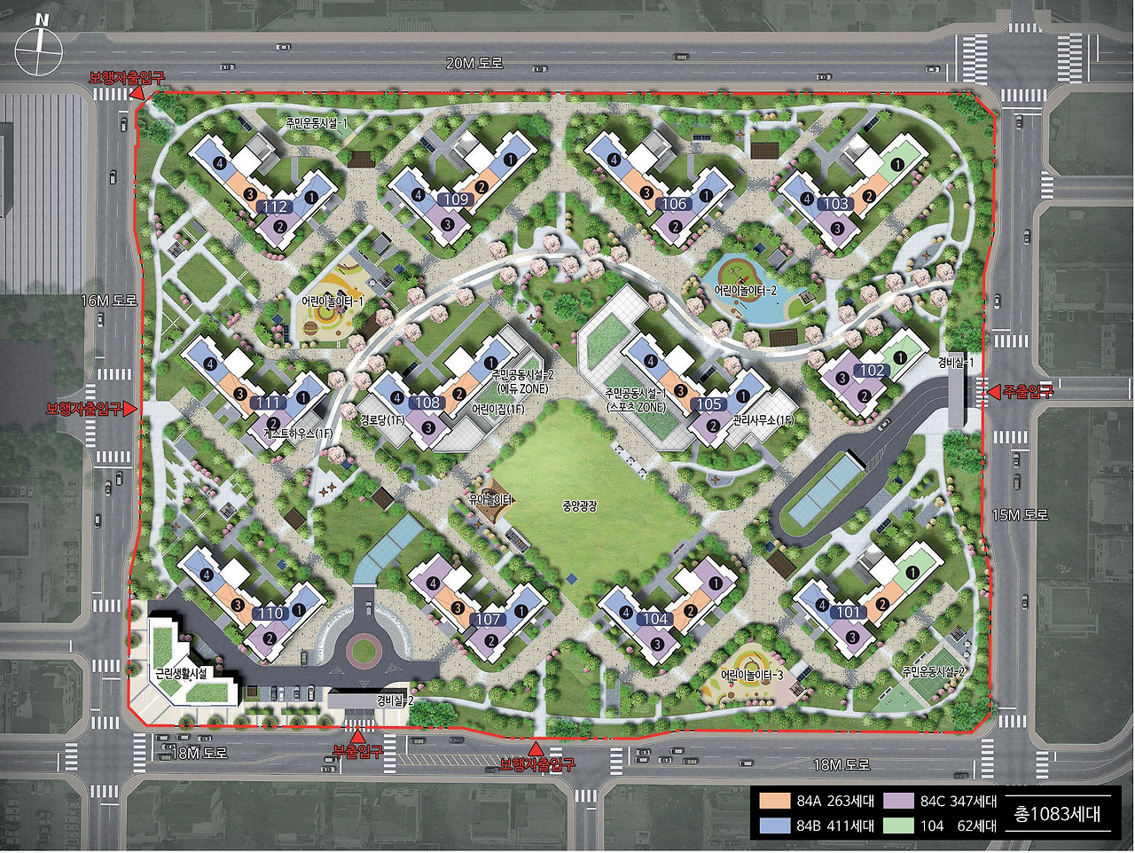 아산 배방 필하우스 리버시티 - 단지배치도