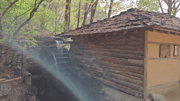 용인 한국 민속촌 물레방아