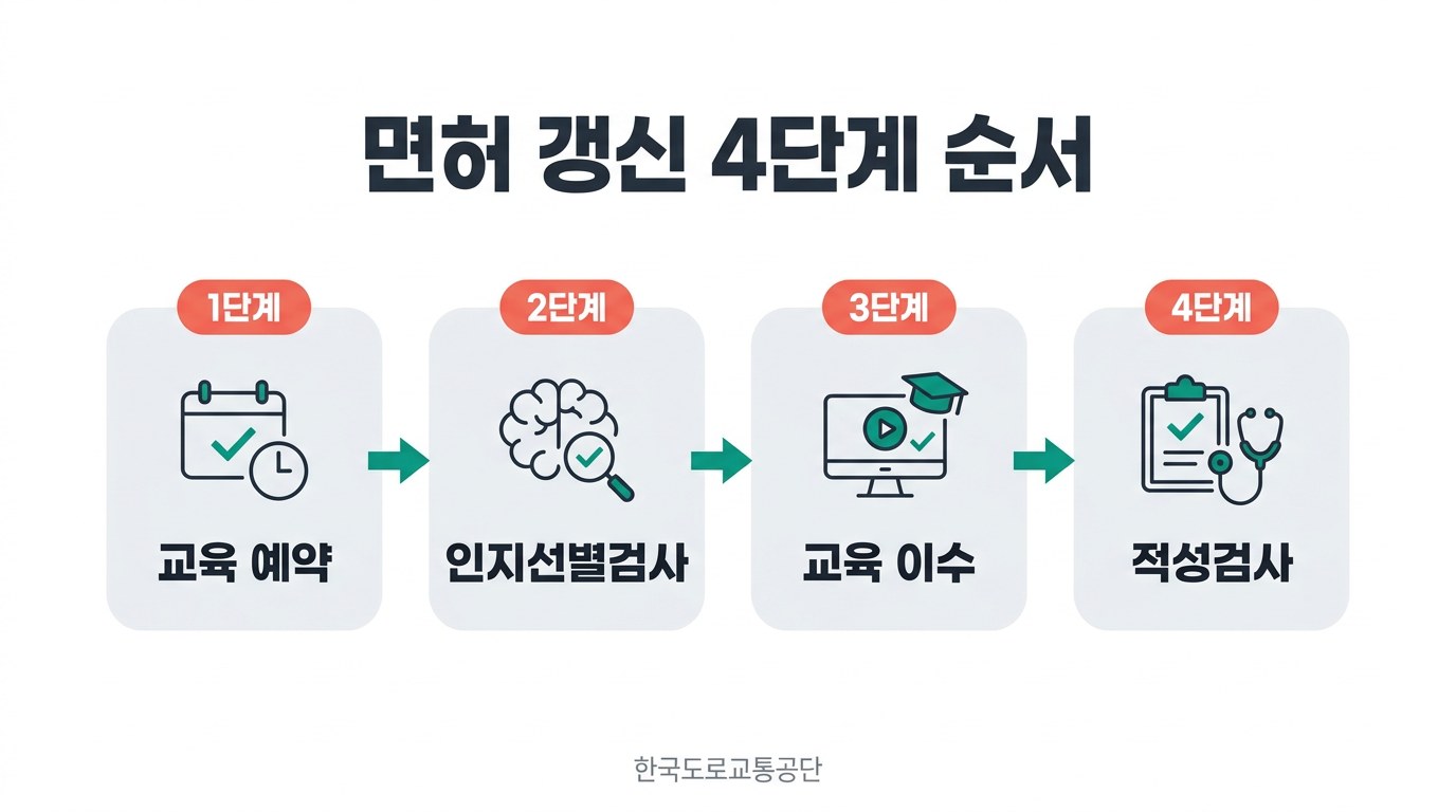 75세 이상 운전면허 갱신 면허 갱신 4단계 순서