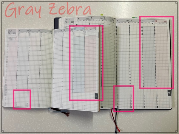 2022 다이어리 주간 계획 비교