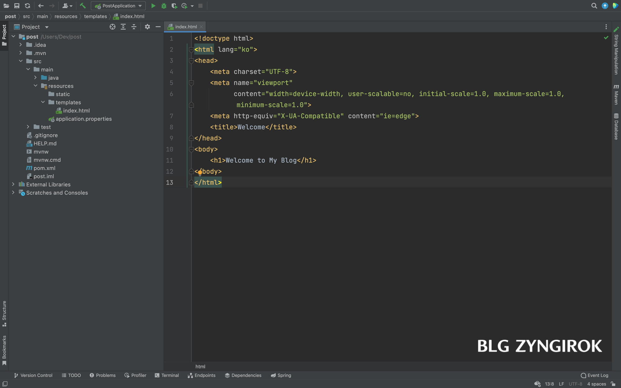 인텔리제이-소프트랩-적용후-가로스크롤-없어지고-자동정렬-된-모습