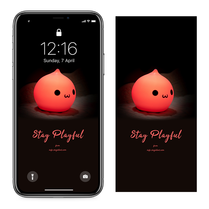 08 캐릭터 무드등 C - Stay Playful 아이폰캐릭터배경화면