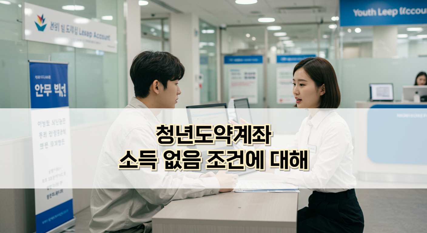 청년도약계좌 소득 없음 조건에 대해