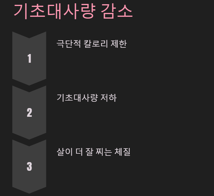 기초대사량 -최악의몸-살찌는체질