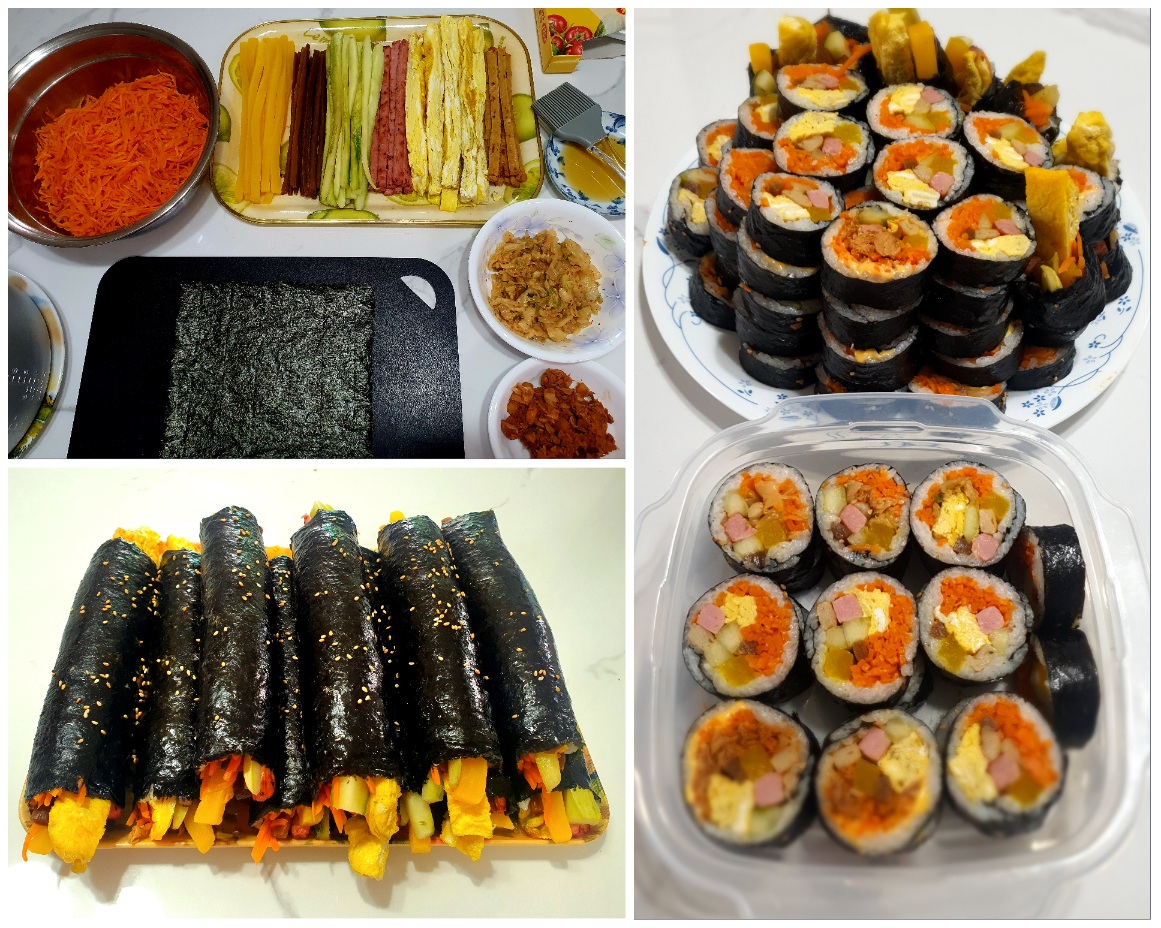 집에서-만든-맛있는-김밥입니다.