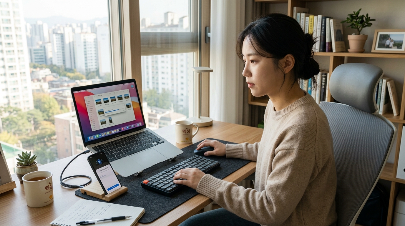 사진 백업과 전송