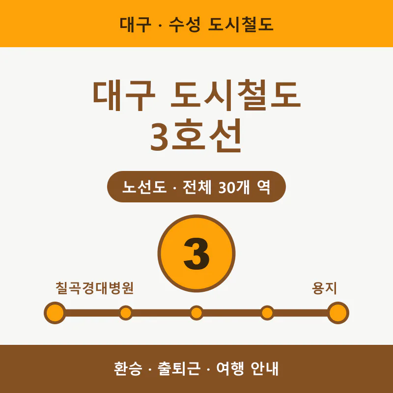 대구 지하철 3호선 노선도
