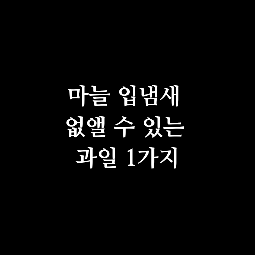 마늘 입냄새 없앨 수 있는 과일 1가지