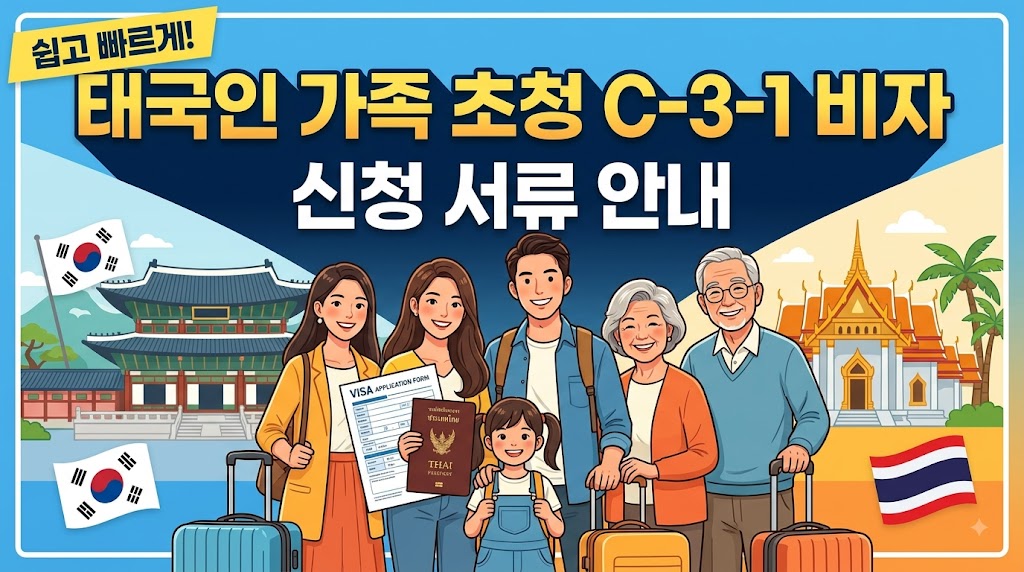 태국인 가족 초청 C-3-1 비자 신청 서류 안내