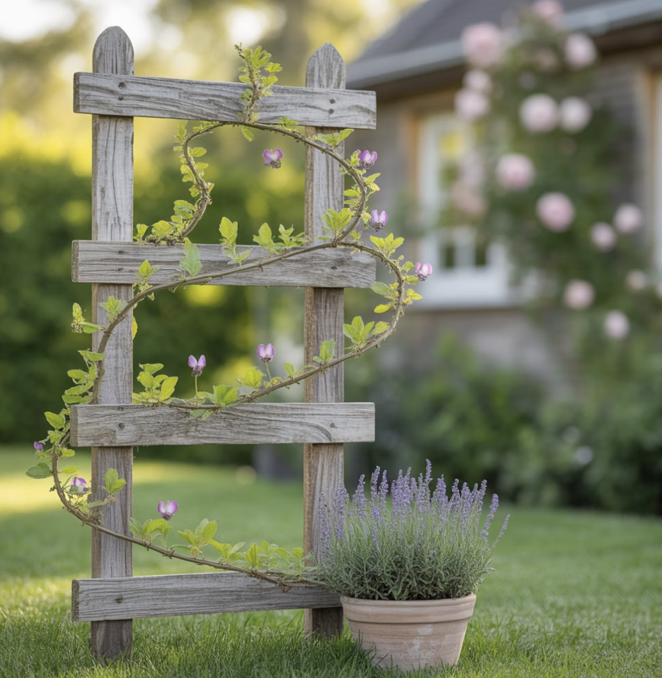 덩굴을 위한 놀이터, 지지대 설치