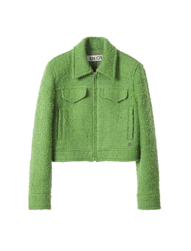 친밀한 리플리 이효나(주영채) 연두색 트위드 자켓 ❘ 95회 드라마 패션