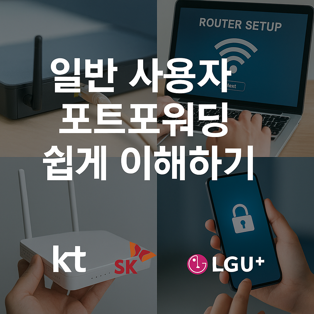 일반 사용자 포트포워딩 쉽게 이해하기 (KT, SK, LGU+)
