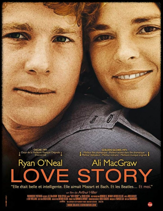 라이언 오닐, 알리맥그로 주연의 러브스토리 영화 포스터