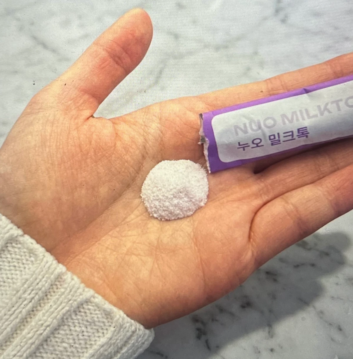 누오 밀크톡 내돈내산 후기 증명사진
