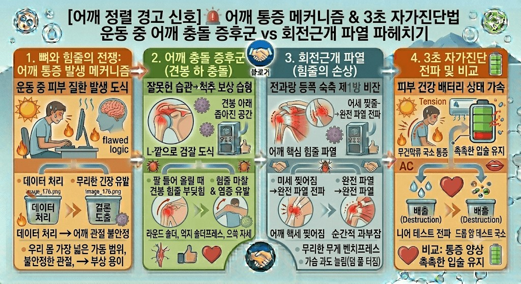 어깨 충돌 증후군과 회전근개 파열 메커니즘