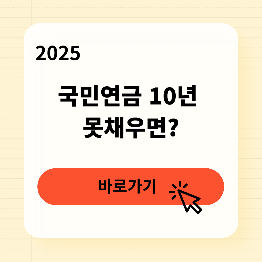 국민연금 10년 못채우면