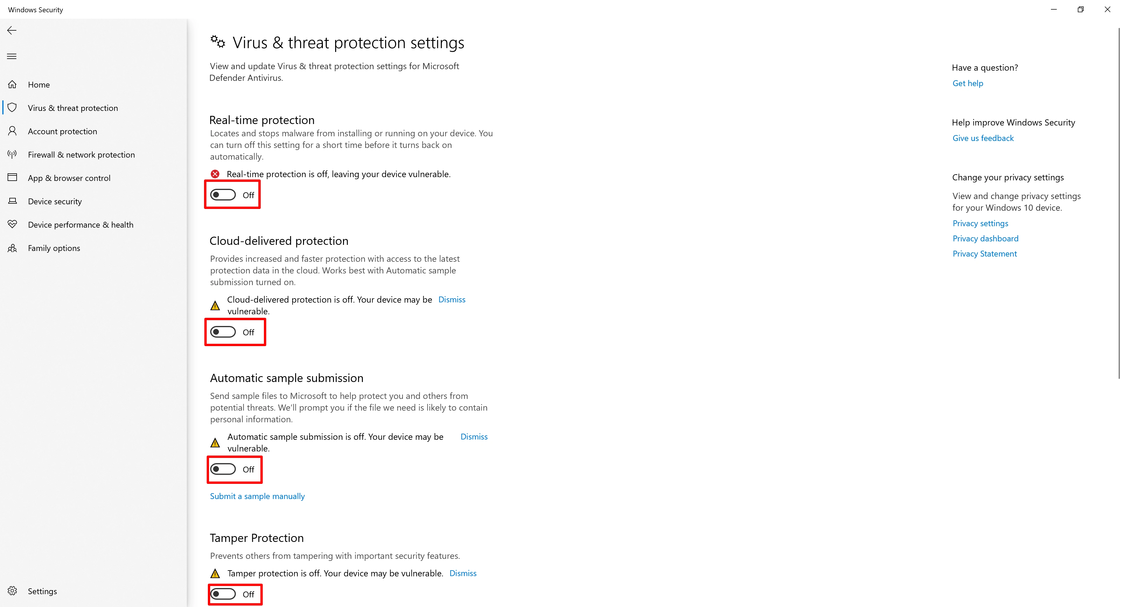 윈도우 디펜더 끄기 디펜더 컨트롤 필수