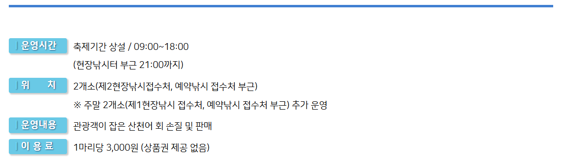 산천어 회센터