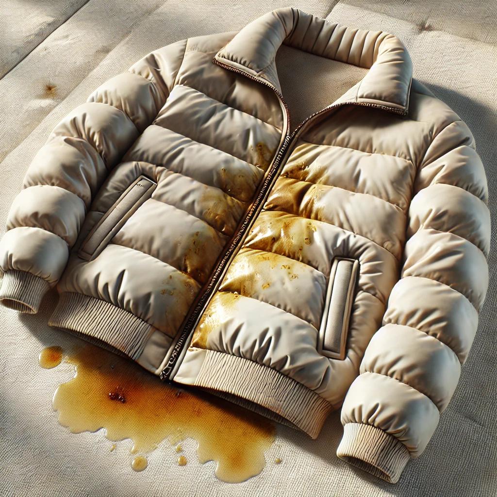 패딩에 묻은 기름 제거