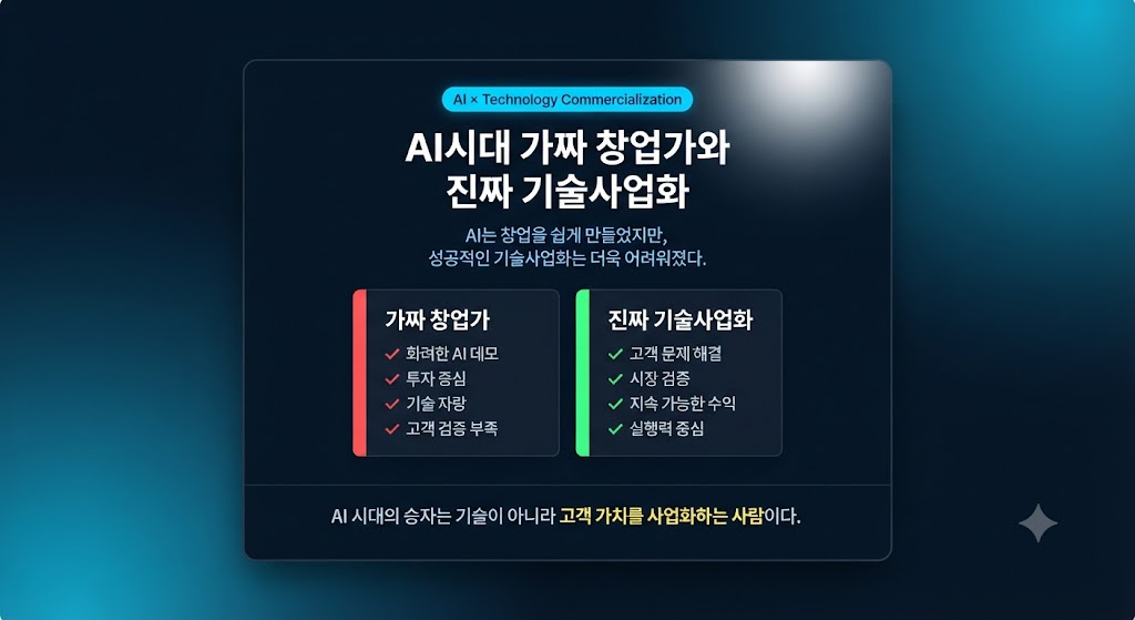 AI시대 가짜 창업가와 진짜 기술사업화