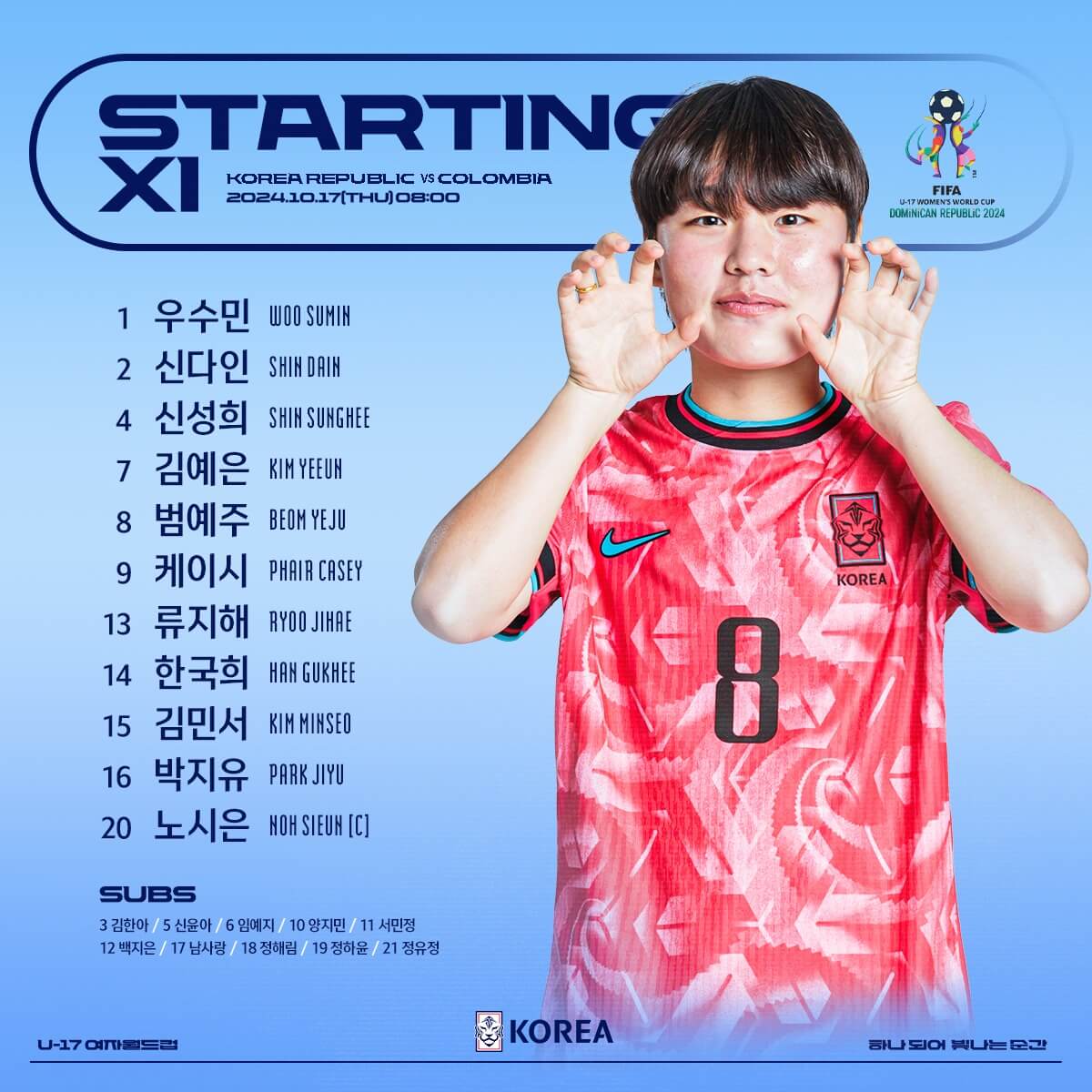 U-17 여자 월드컵 한국 콜롬비아