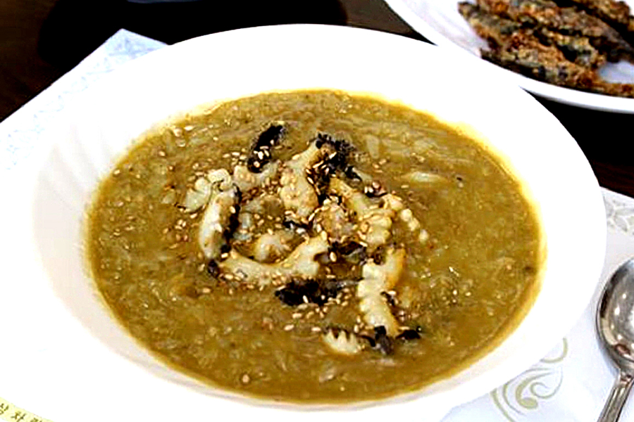 토끼와 거북이 음식-전복죽