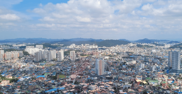 목포 유달산에서 내려다 본 전경