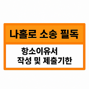 항소이유서 작성 및 제출기한
