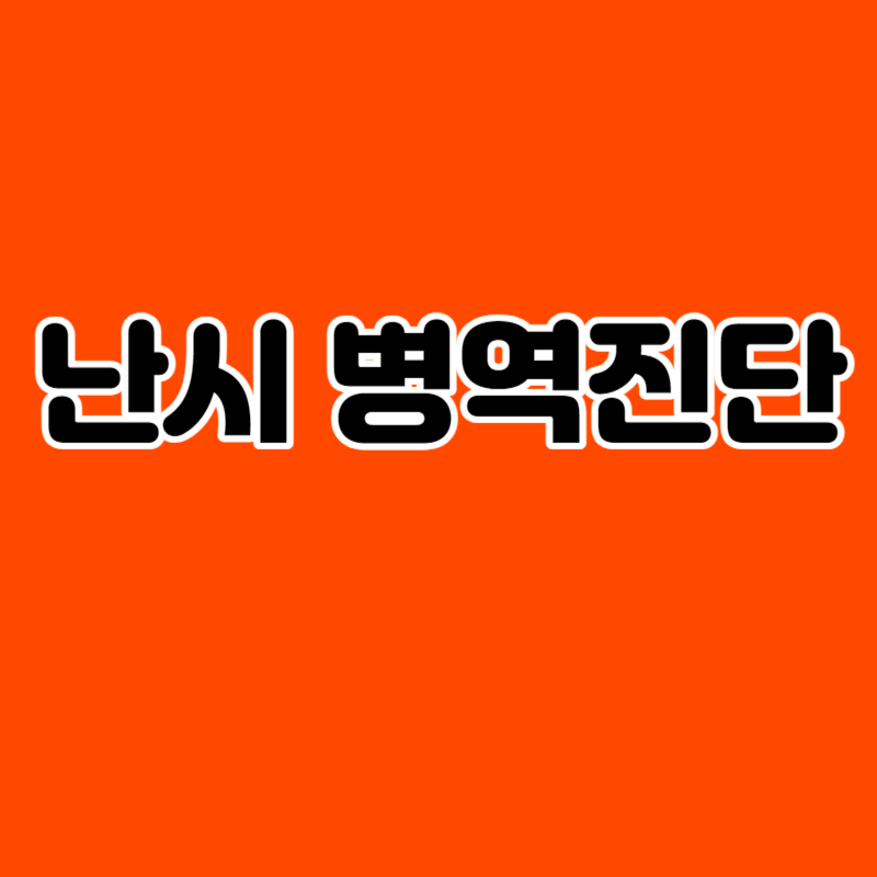 난시 병역진단