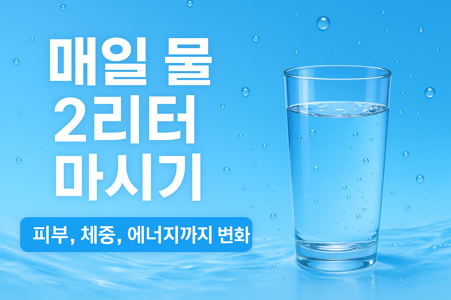 매일 물 2리터 마시기