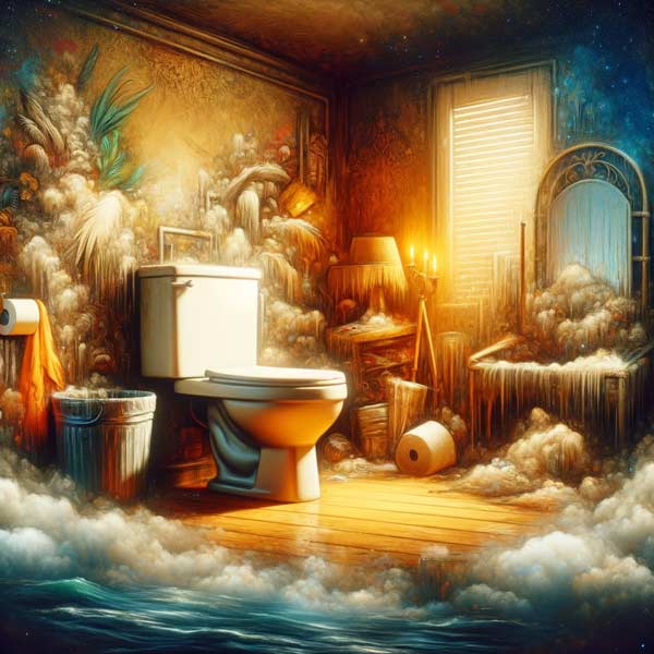 더러운 화장실-변기 꿈