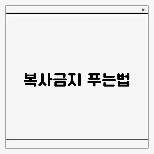 복사금지 푸는법