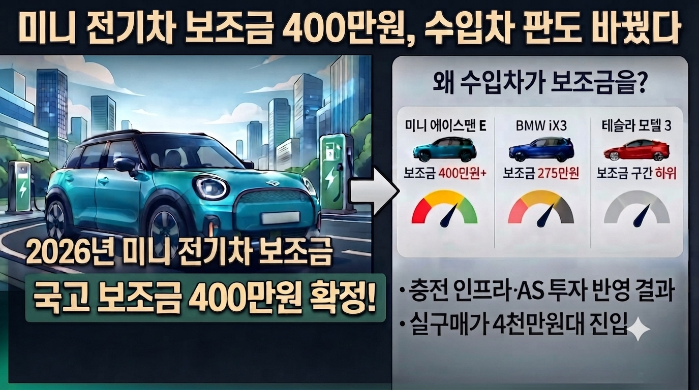 2026년 미니 전기차 보조금