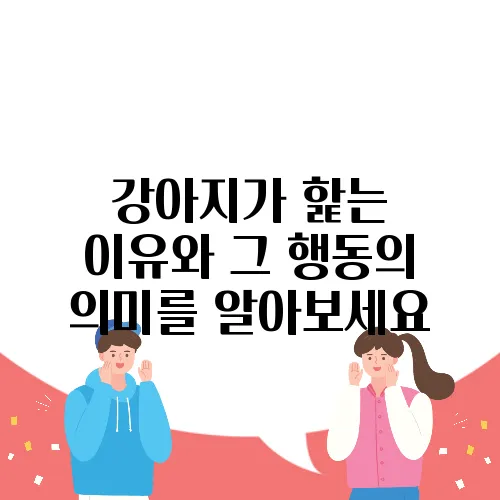 강아지가 핥는 이유와 그 행동의 의미를 알아보세요