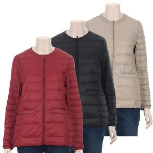 크로커다일레이디 레이디 경량 소프트 터치감 라운드넥 오리털 패딩 CLAWDW901