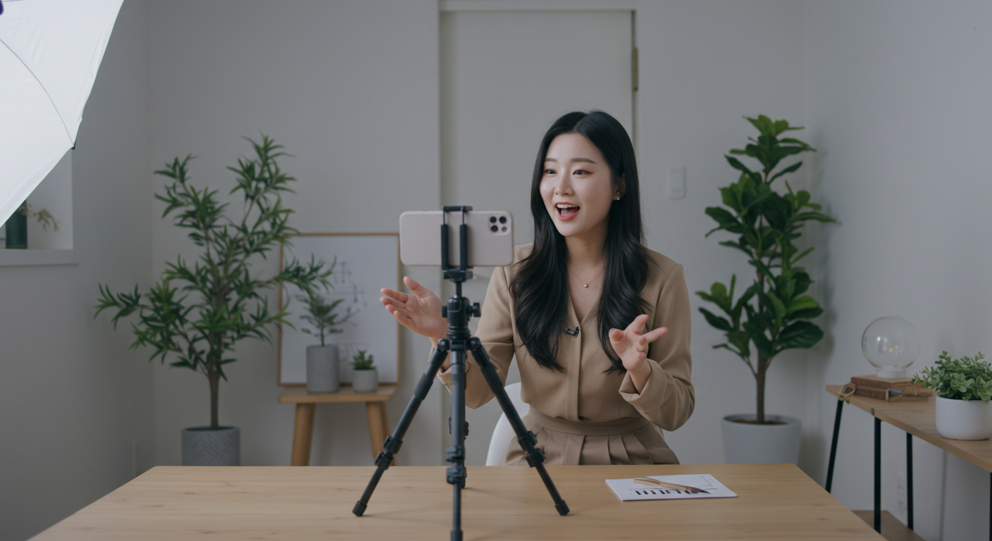 실전 영상 콘텐츠를 제작 중인 노마드 크리에이터