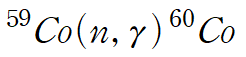 Co-60 반응식