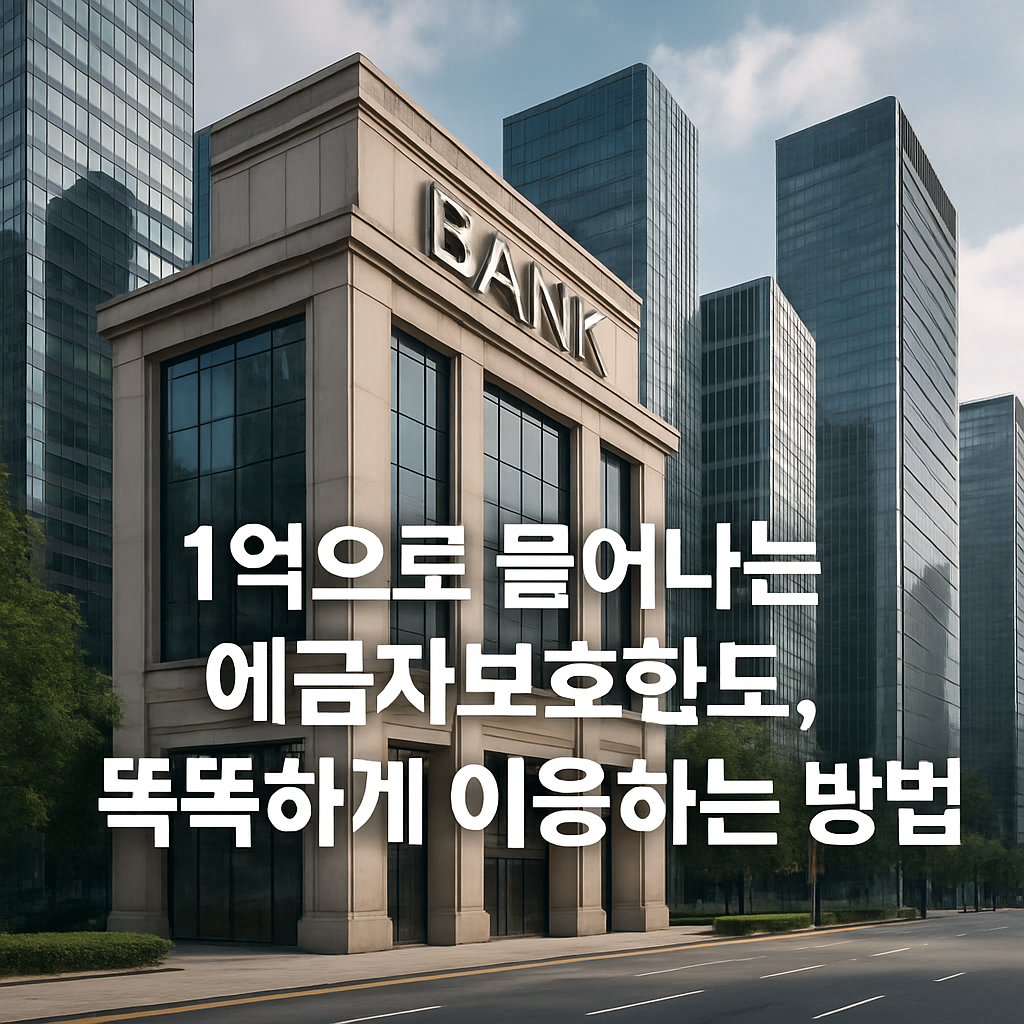 1억 예금자보호 시대, 돈 굴리는 법도 달라져야 합니다!