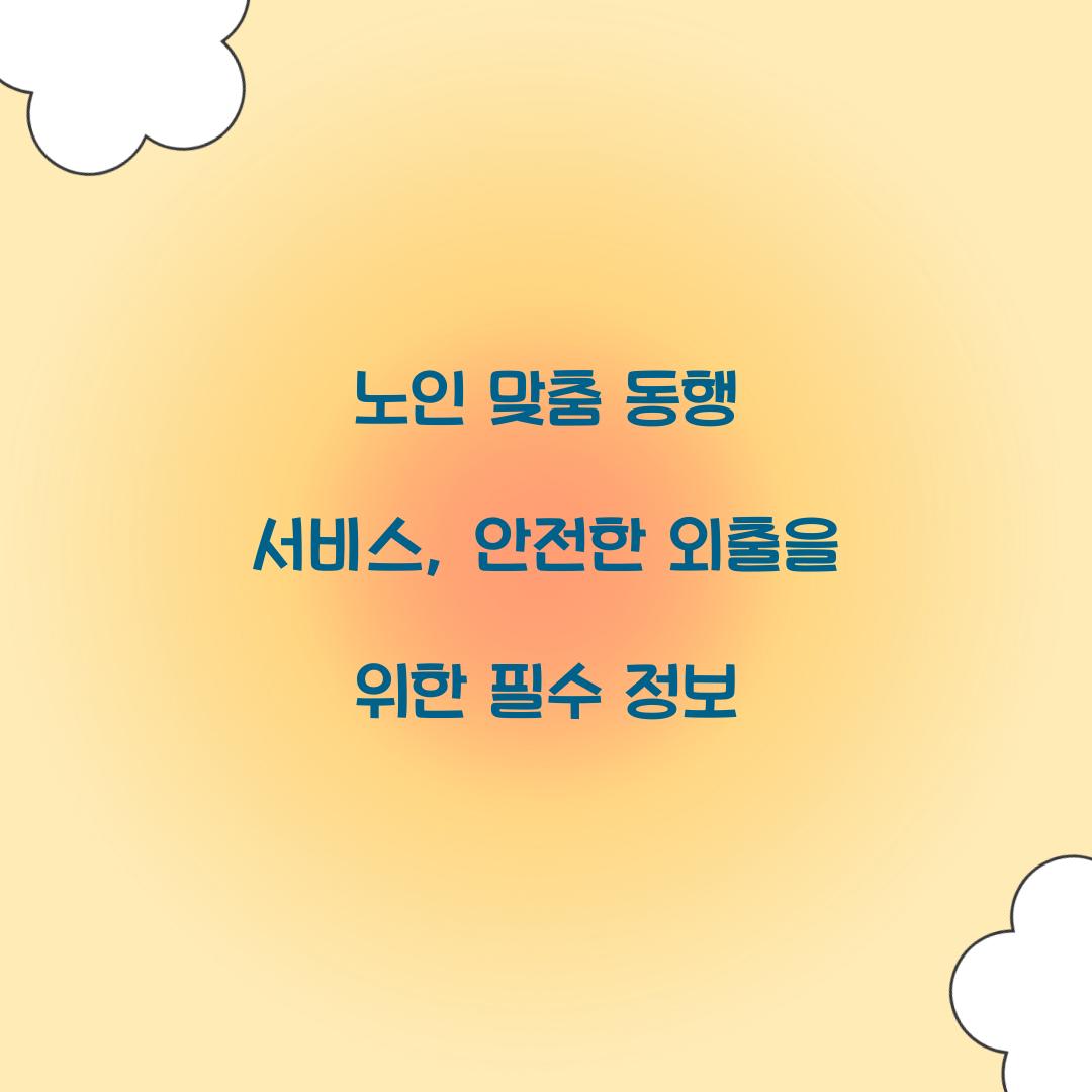 노인 맞춤 동행