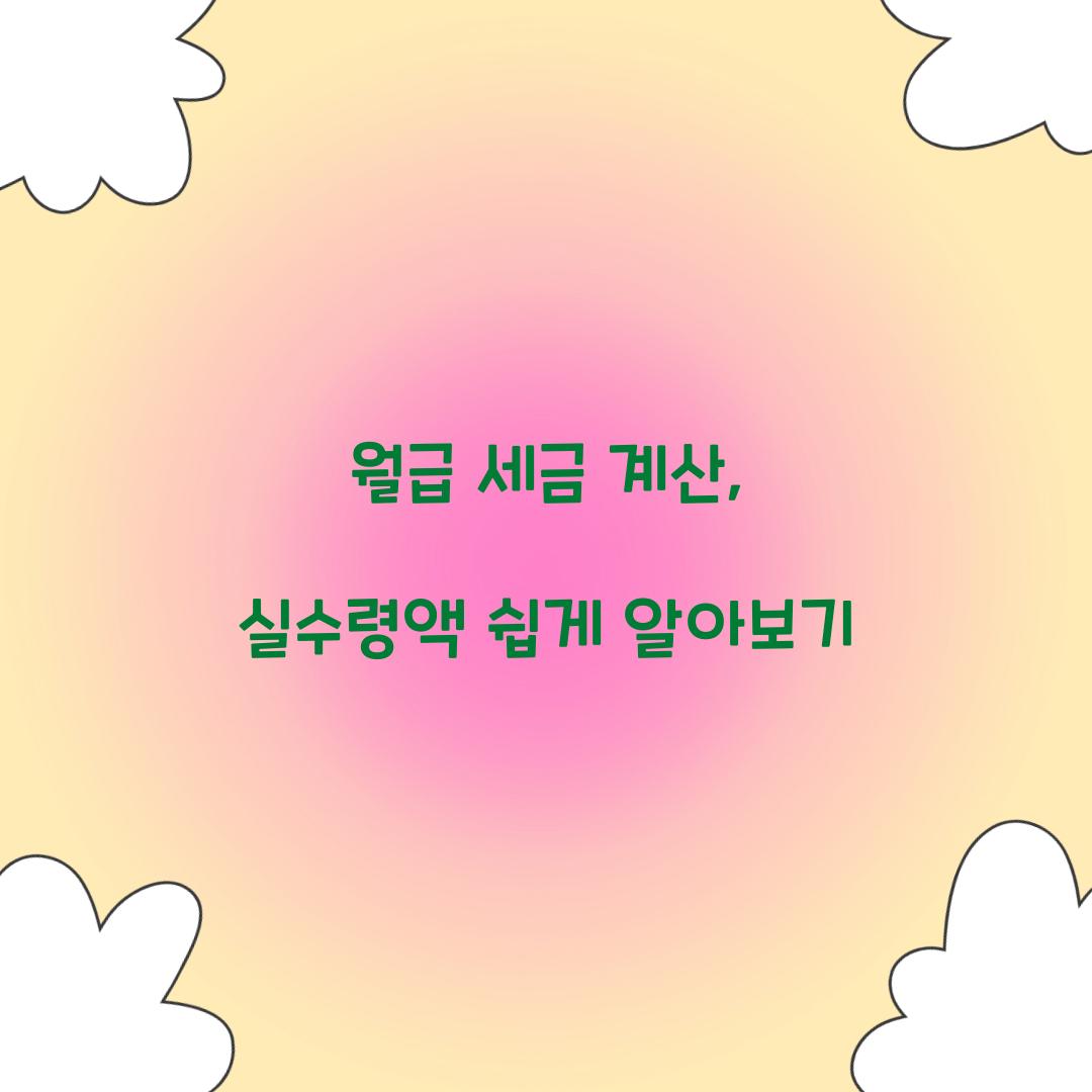 월급 세금 계산