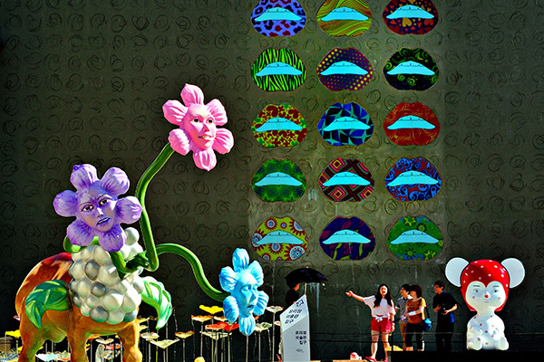 대부도 유리섬 내 유리 공예 사진