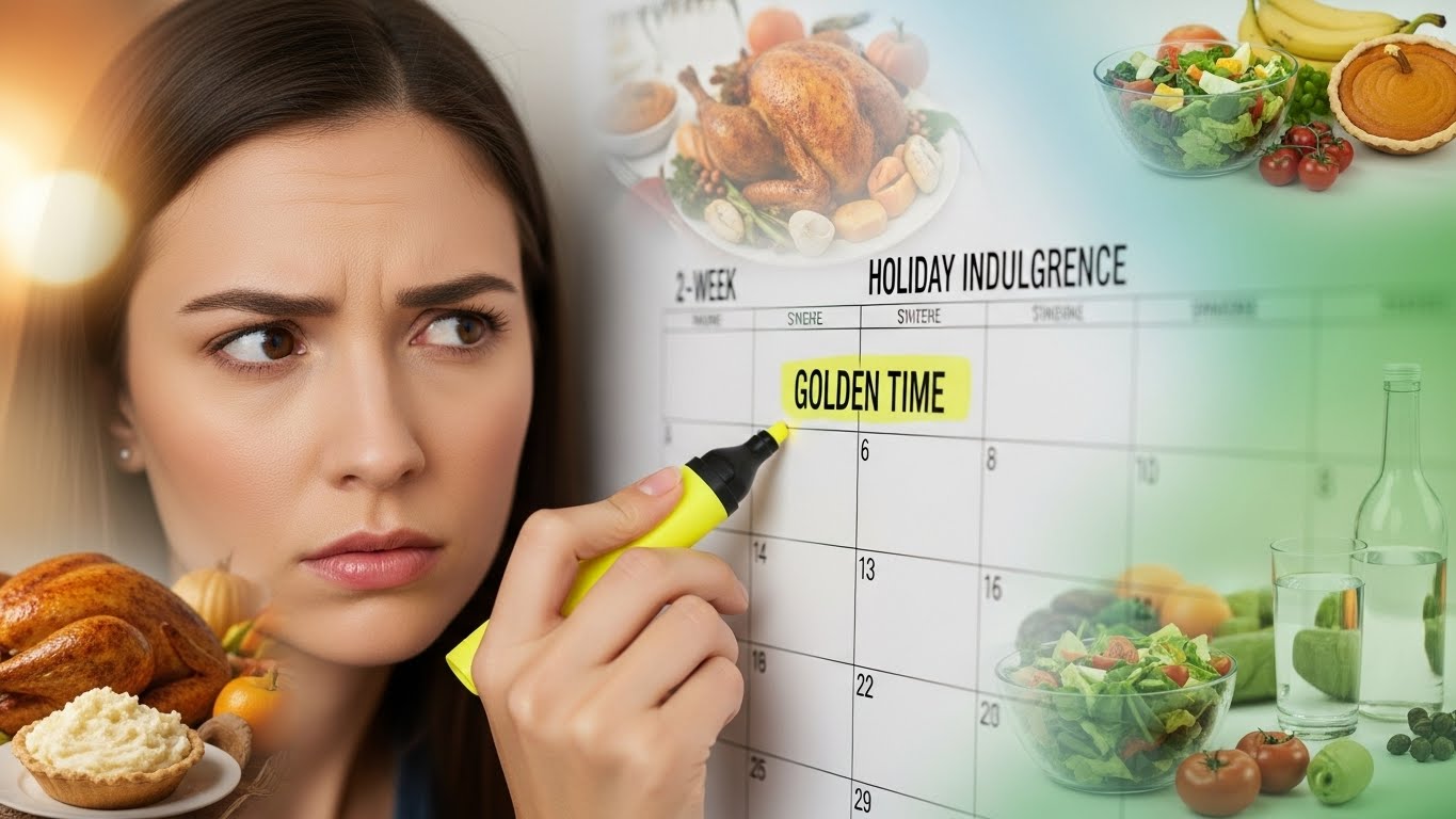 연말연시 폭식 후 2주 골든타임을 확인하는 사람