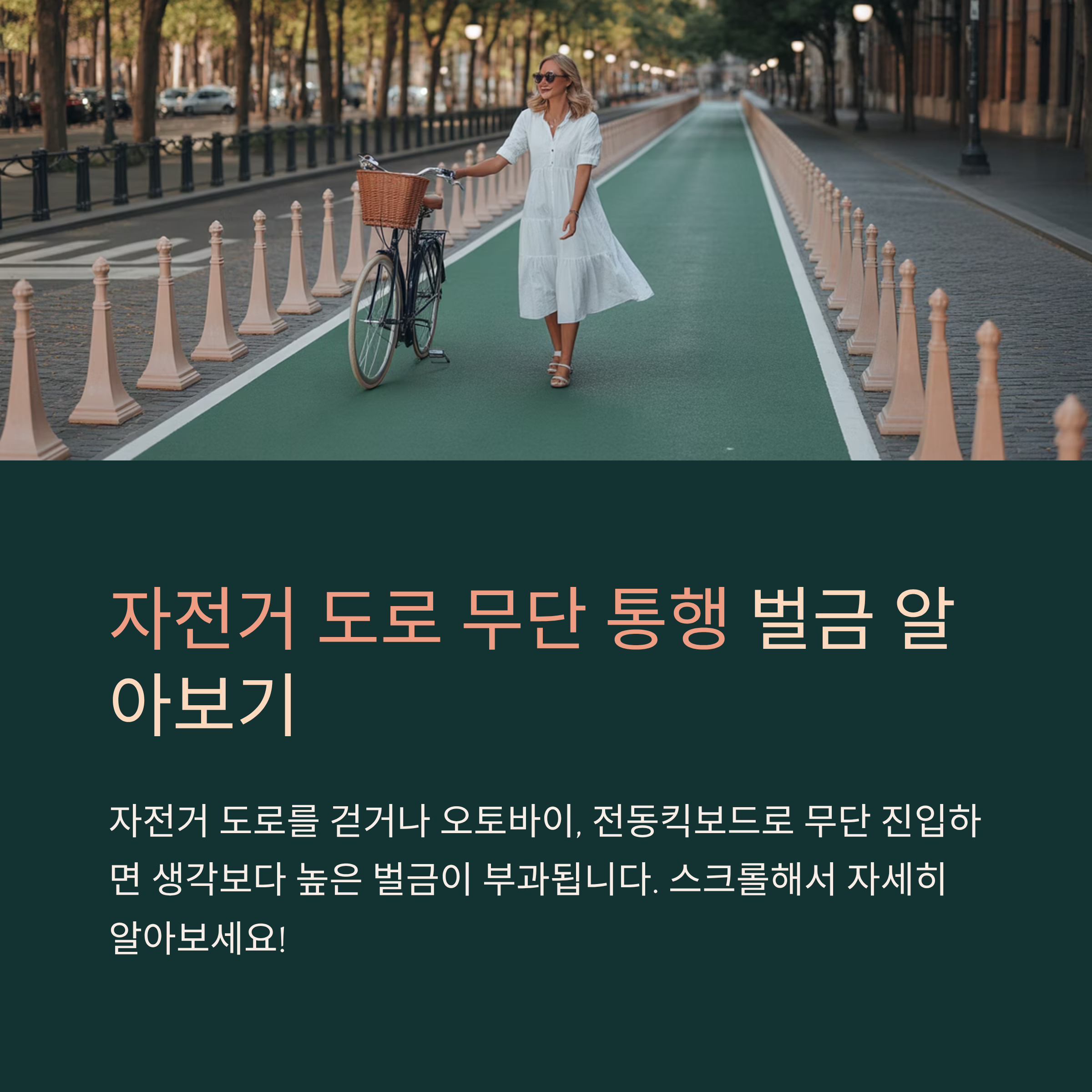 자전거 도로 무단 통행 벌금 기준 정리