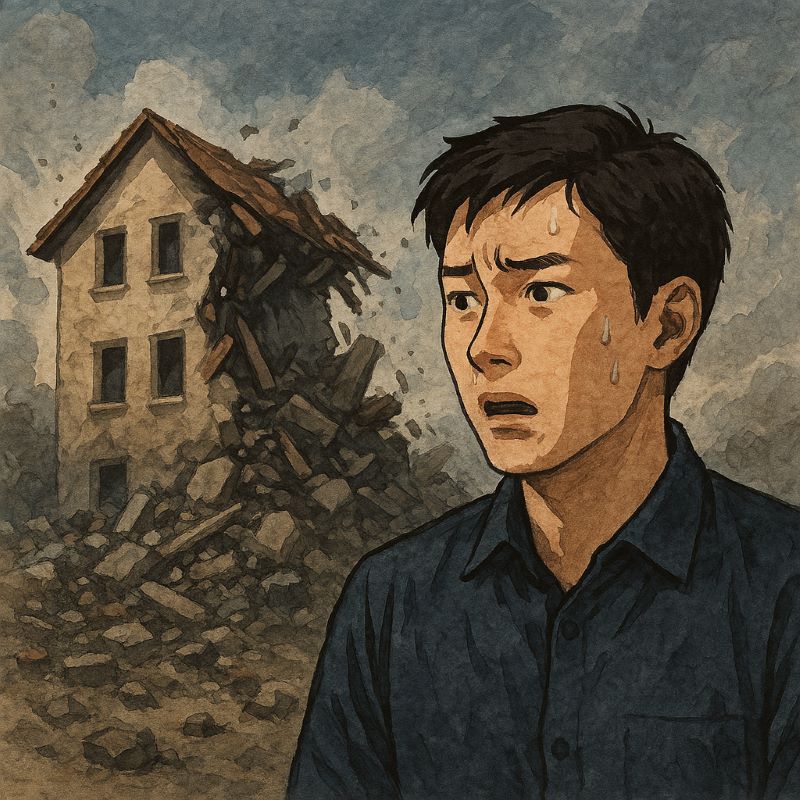 집이 무너지는 꿈 해몽 – 불안한 마음의 반영일까?