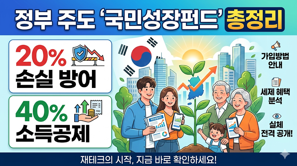 국민성장펀드 가입방법 혜택 총정리: 40% 소득공제와 20% 손실방어 핵심 정보 (5/22 판매) 2026
