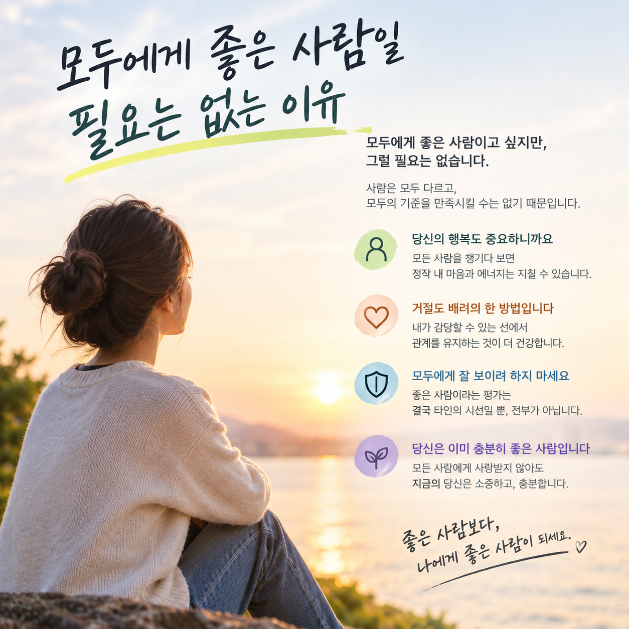 모두에게 좋은 사람일 필요 없다